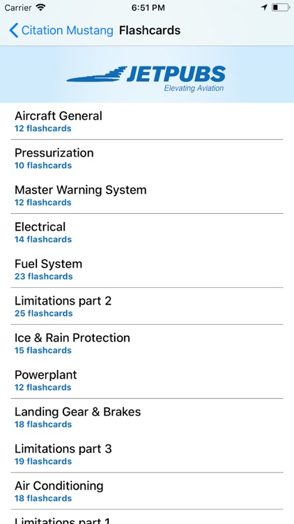 Citation Mustang Study App