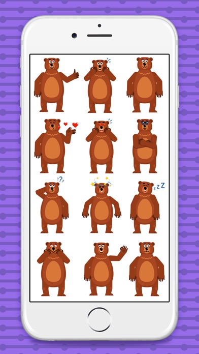 Brown Bear Cute Stickers screenshot 3