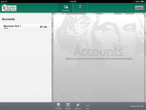 Bank of Washington for iPad screenshot 2