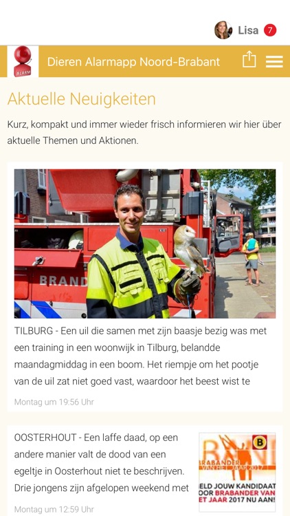 Dieren Alarmapp Brabant