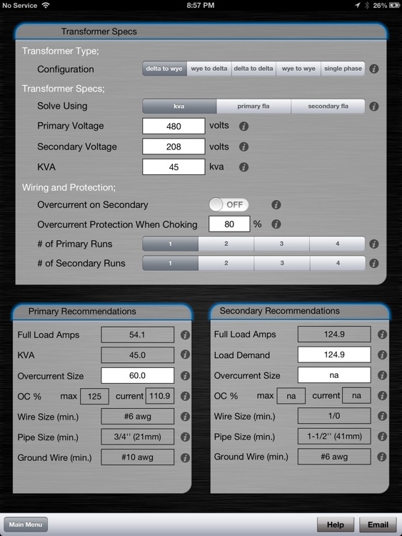 Electrical Calc Pro USA screenshot-2