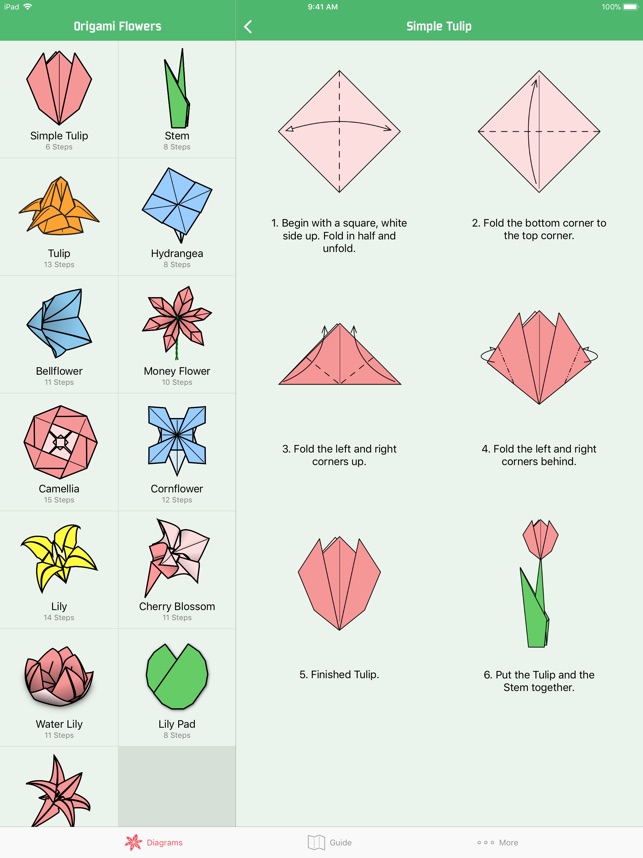 Origami Flower Stems Instructions | Best Flower Site