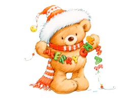 New Year, Christmas Cute Bears