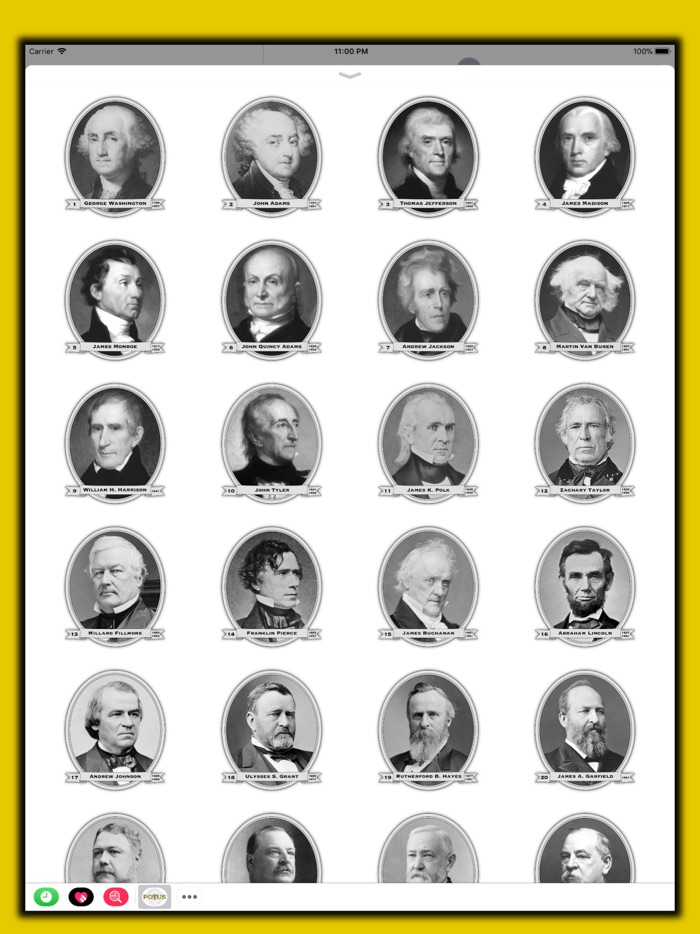 POTUS - US Presidents Stickers