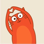 Red Cat Animated Stickers