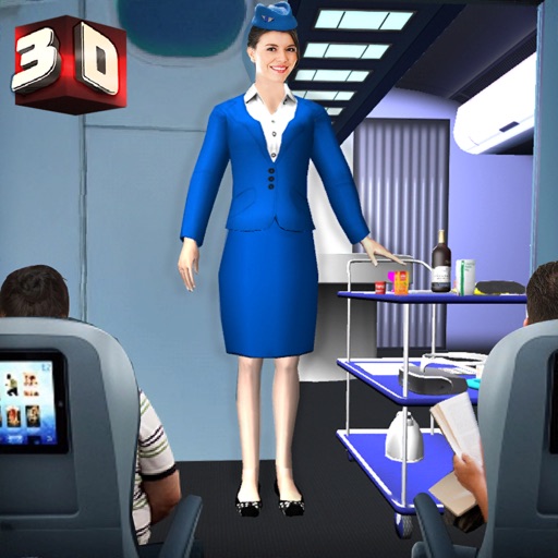Flight Attendant Simulator 3D Icon