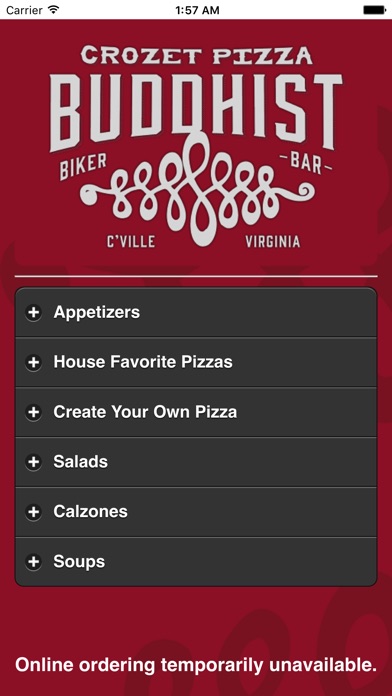 Crozet Pizza Buddhist Biker screenshot 2