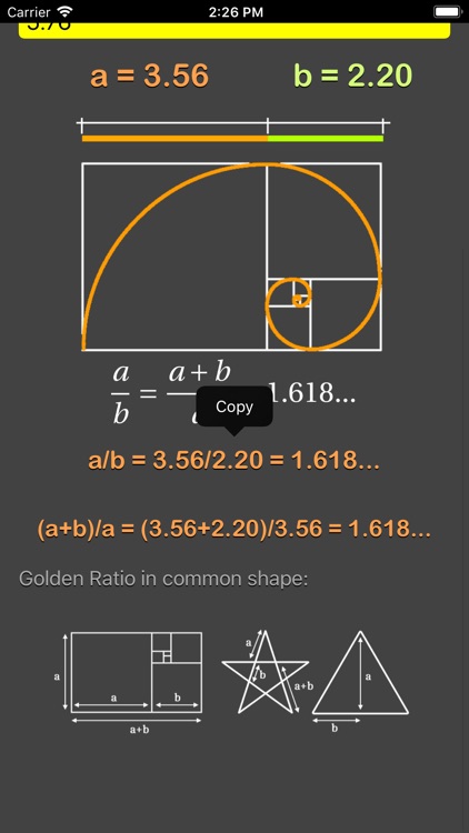 Golden Ratio Calculator Plus screenshot-3