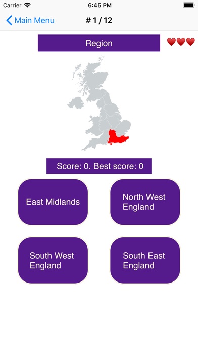 Regions of the United Kingdom screenshot 3