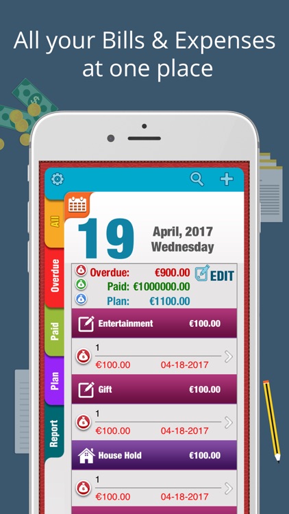 Bill Pay Reminder- Bill Organizer,Spending Tracker