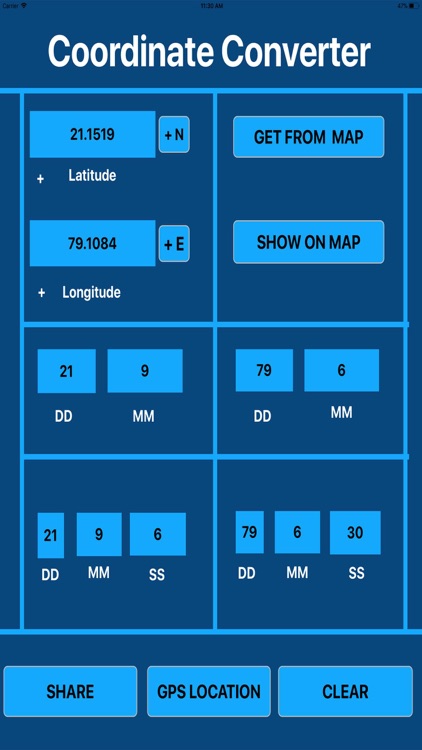 Coordinates Converter E Calc