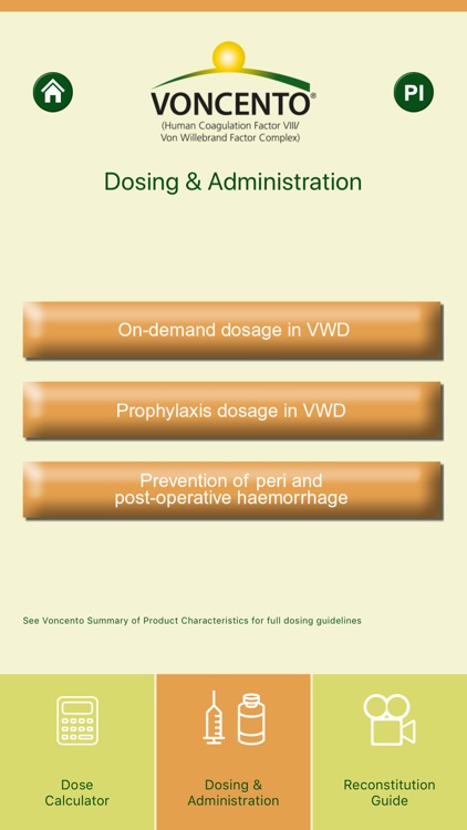 Voncento Dosing Calculator