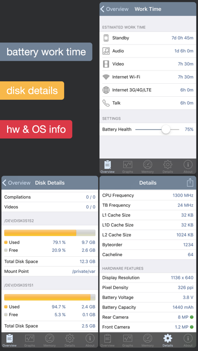 System Status - activity manager, network monitor, performance data & device info app Screenshot 5