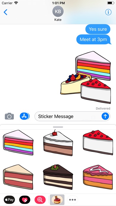 Yummy Yummy Cake Stickers screenshot 3