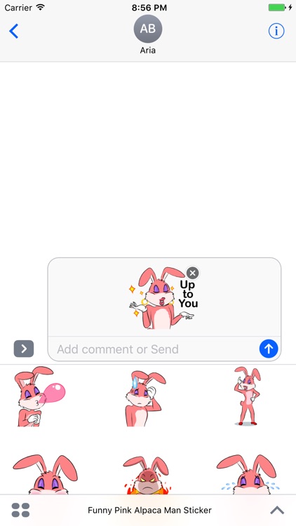 Animated Pink Bunny Sticker