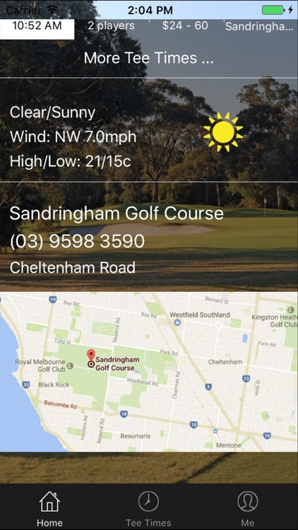 Sandringham Golf Tee Times