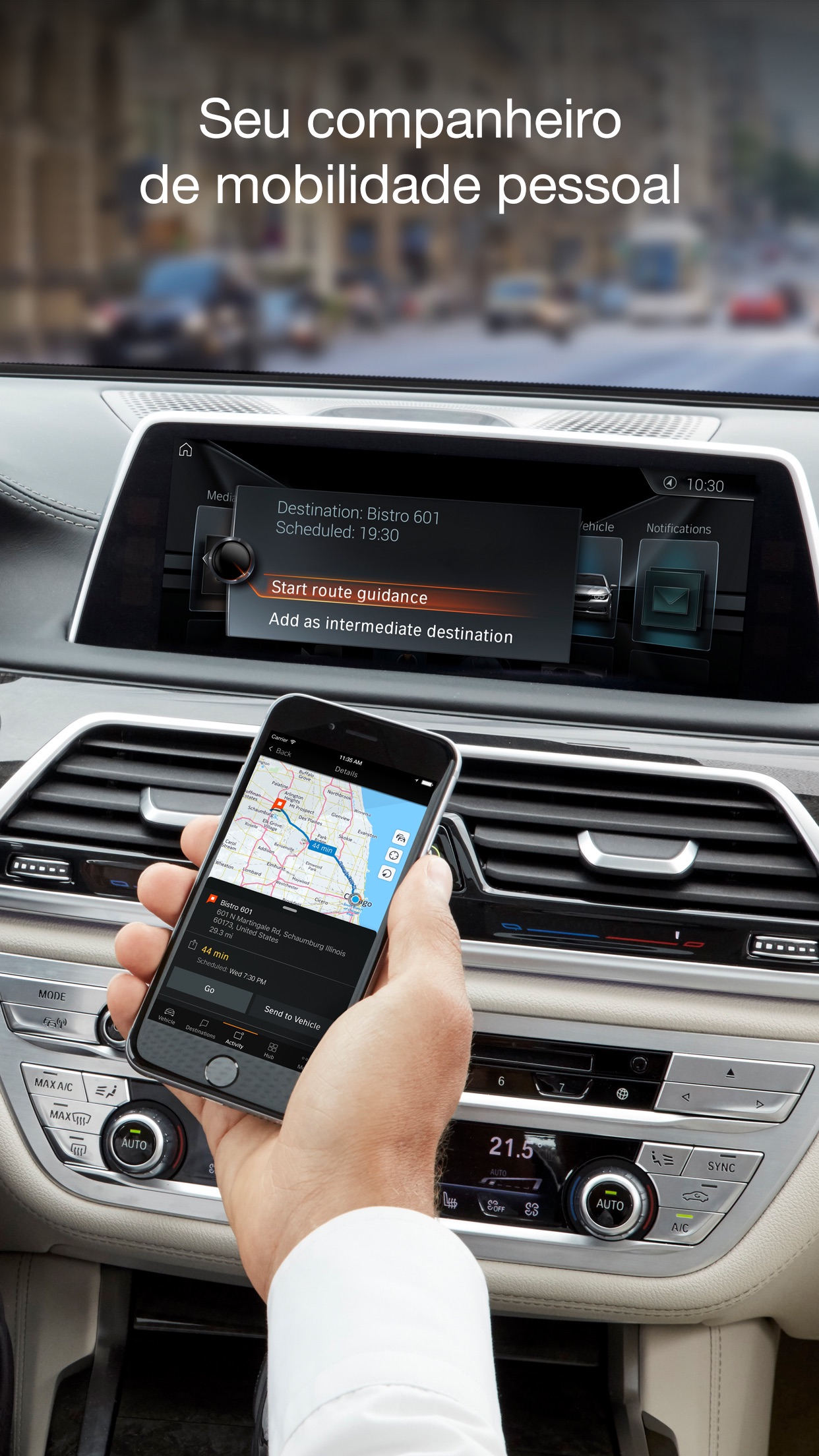 Screenshot do app BMW Connected