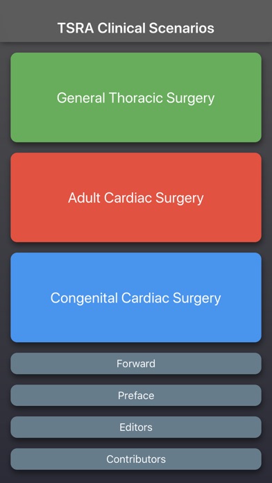 TSRA Clinical Scenarios Screenshot 1