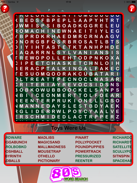 Hacks for Epic 80s Word Search