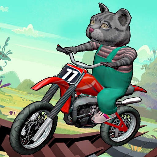 Cat Rides A Dirt Bike icon