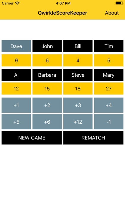 Qwirkle Score Keeper