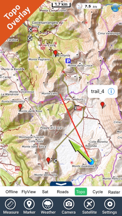 Monti Sibillini National Park - GPS Map Navigator