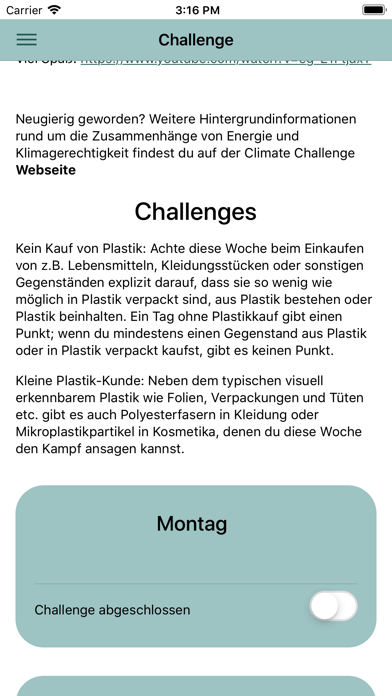 Climate Challenge App screenshot 2