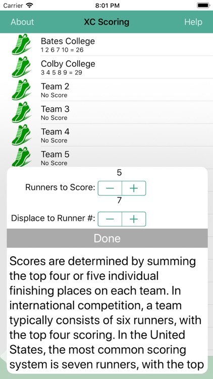 XC Scoring