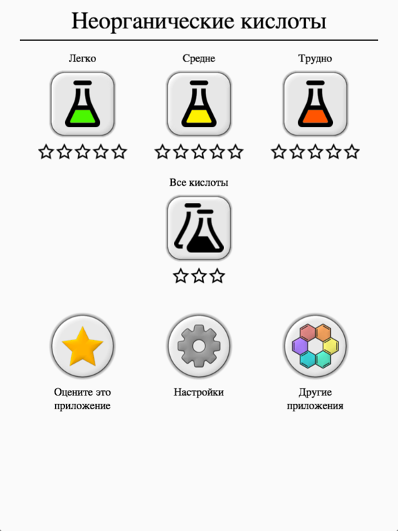 Неорганические кислоты и соли на iPad