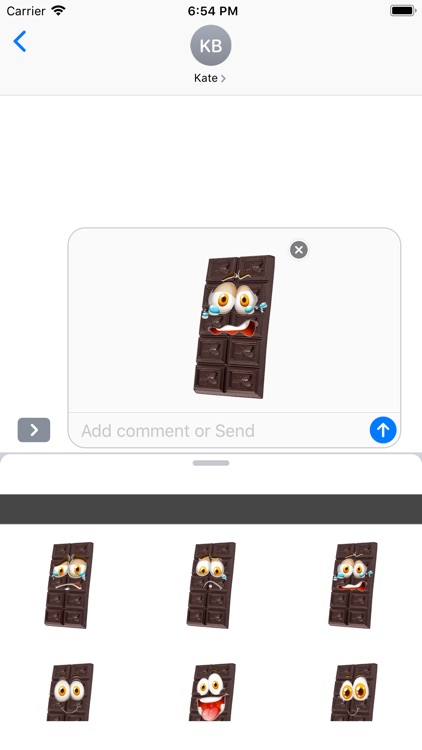 Chocolate stickers pack