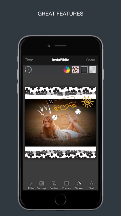 PicWhite : Pic frame, stickers