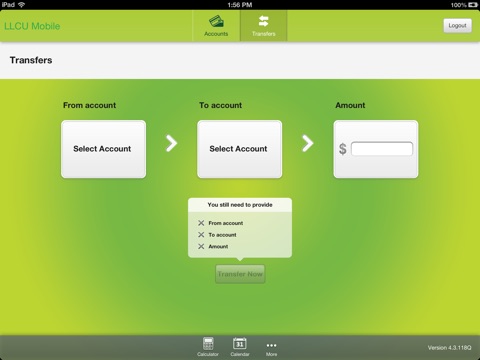 LLCU Mobile for iPad screenshot 3