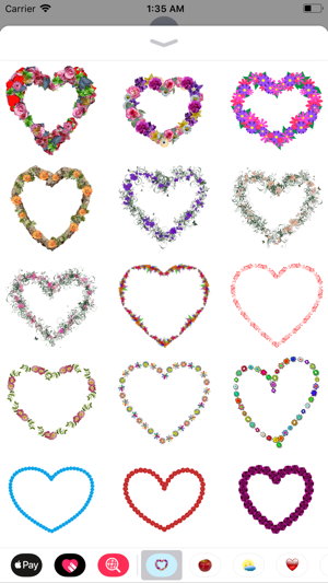 Floral Hearts Sticker Pack