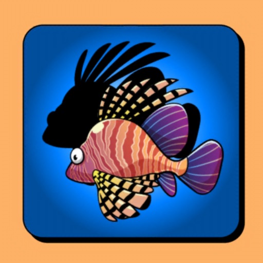 Preschool learning sea fish icon
