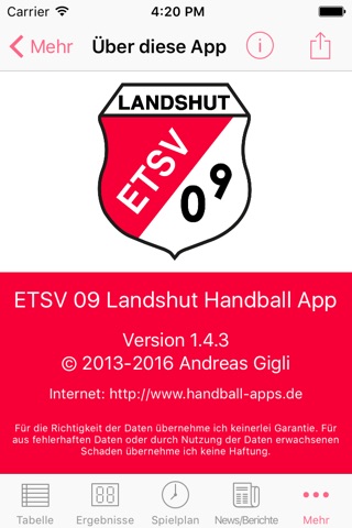 ETSV 09 Landshut Handball screenshot 4