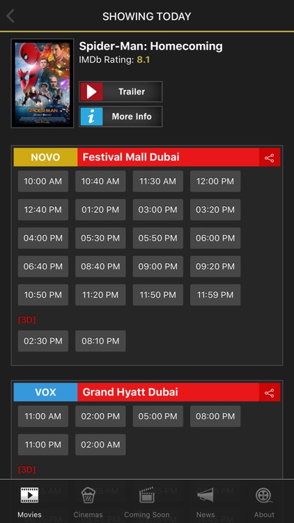 UAE Cinema Showtimes