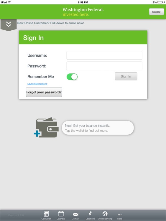 Washington Federal for iPad
