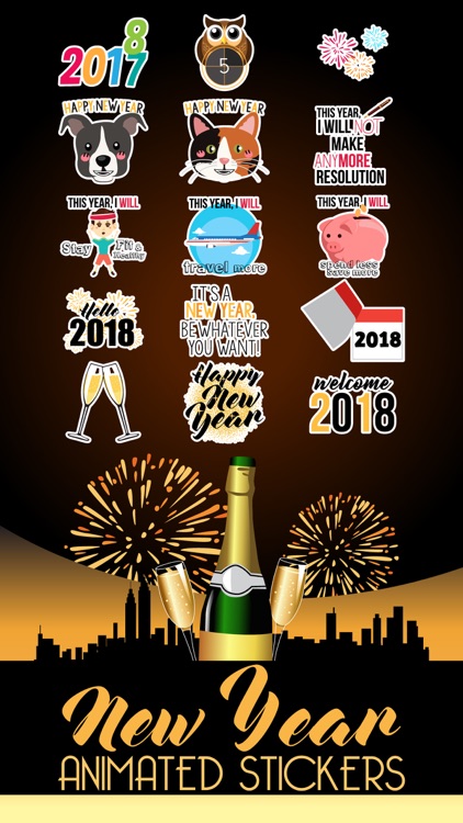 New Year Animated Stickers