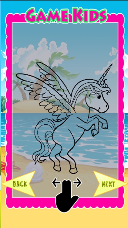 Paint Tiny Unicorn Games Coloring Pages