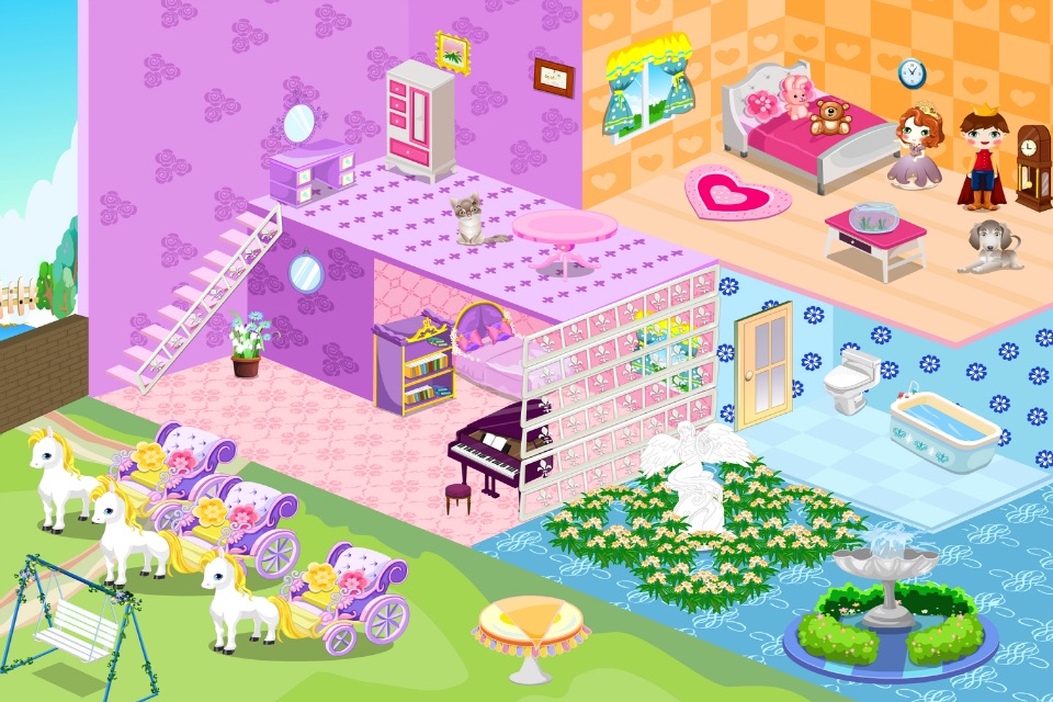 可爱公主娃娃屋设计-房屋设计游戏 screenshot 3