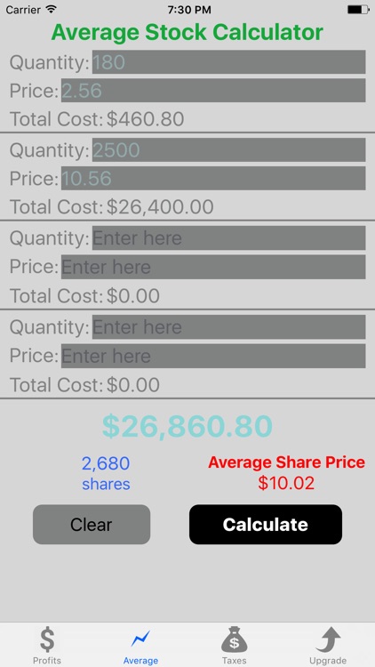 Stock Target Calculator