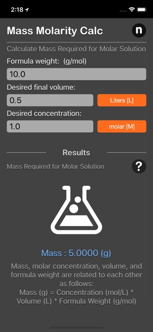 Mass Molarity Calculator(圖1)-速報App