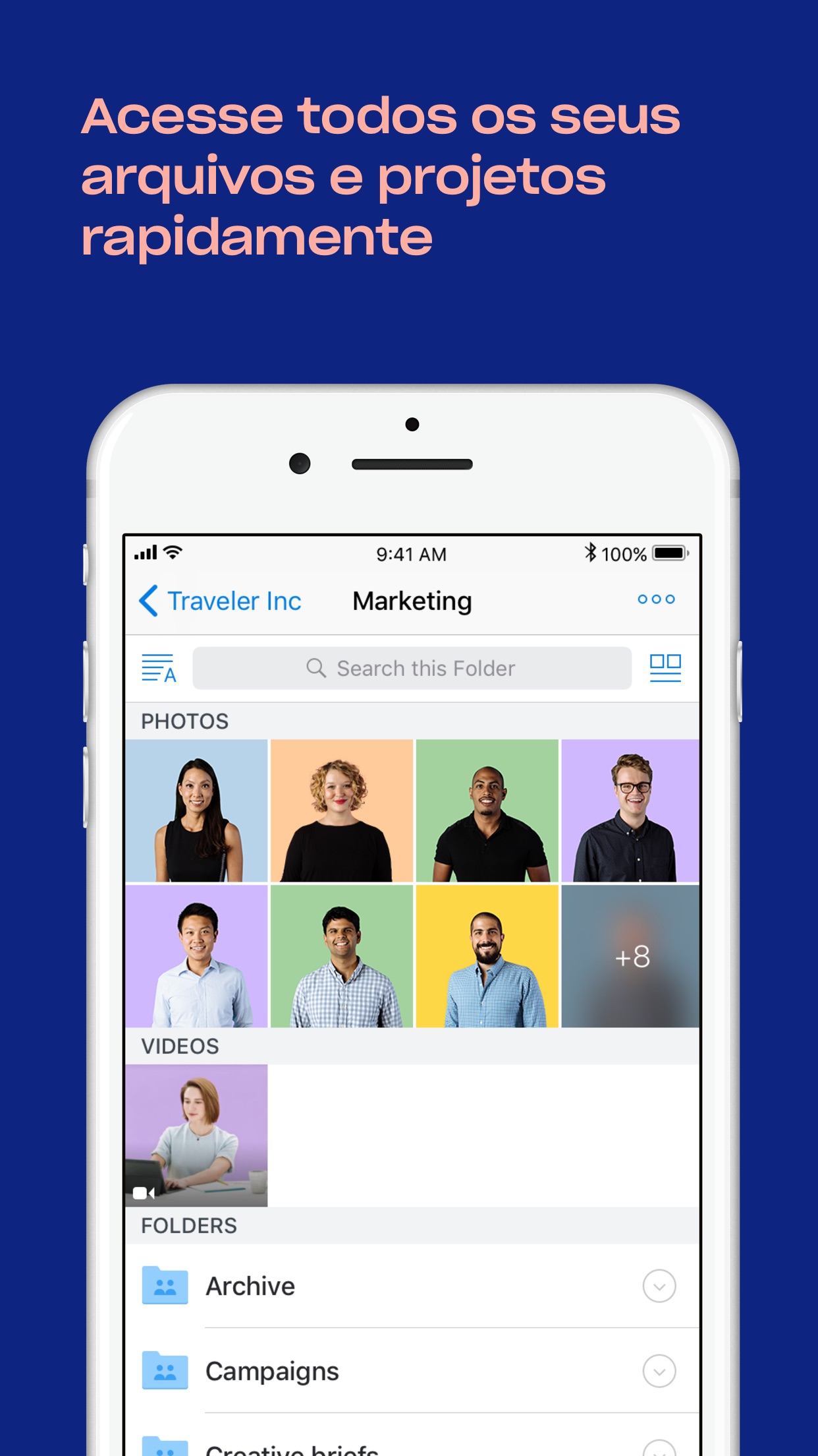 Screenshot do app Dropbox