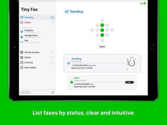 tiny fax send fax from iphone on the app store