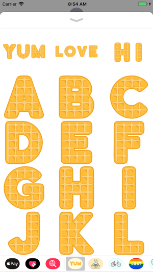 Tasty Waffle Alphabet Stickers(圖2)-速報App