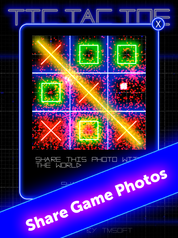 Tic Tac Toe Glow by TMSOFT screenshot