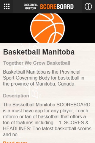 Basketball Manitoba Scoreboard screenshot 2