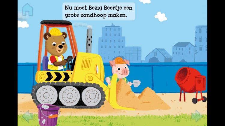 Bezig beertje op de bouwplaats