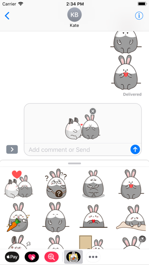 Cute Chubby Rabbit Stickers