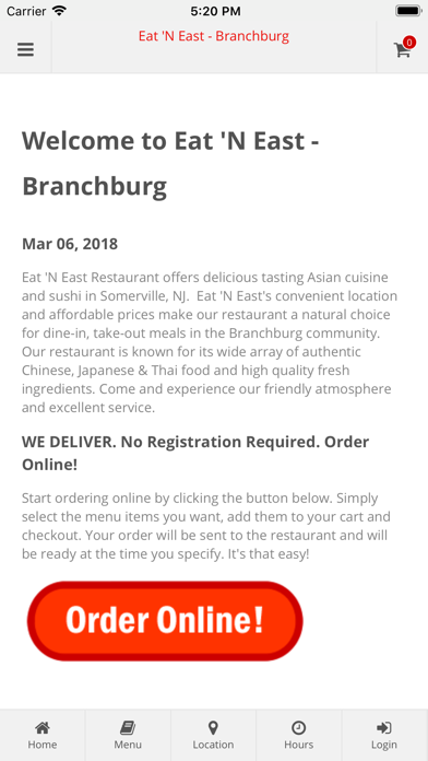 How to cancel & delete Eat 'N East Branchburg from iphone & ipad 1